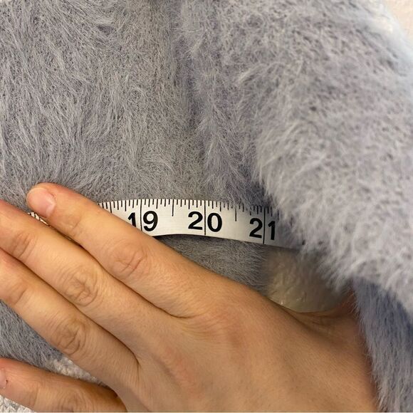 HEM & THREAD #6480 Gray hearts crew neck super soft stretchy oversized sweater-S - Picture 8 of 9